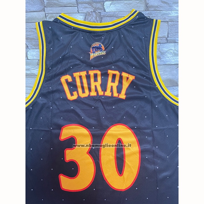 Maglia Golden State Warriors Stephen Curry #30 Mitchell & Ness MVP Nero